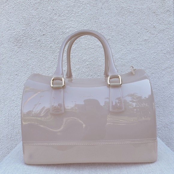 Furla Candy Boston Tote – Large Stone Jelly PVC Bag - Picture 1 of 10
